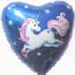 Folienballon: Einhorn Herz
